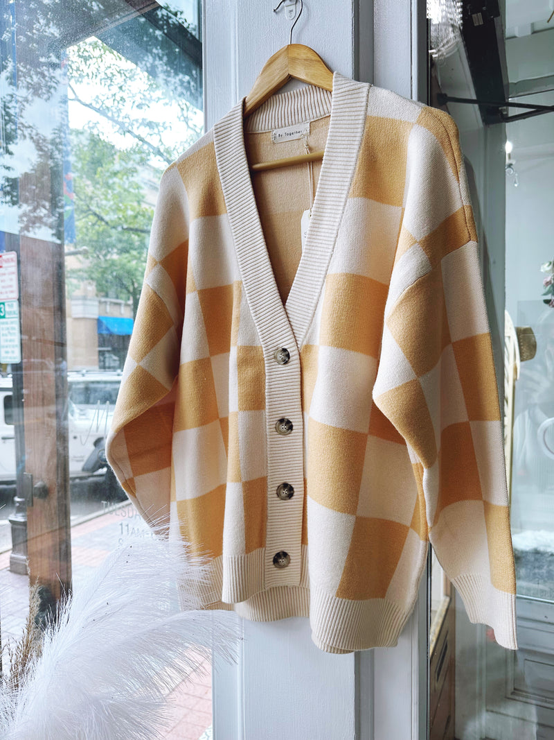 Check Me Out Cardigan in Banana