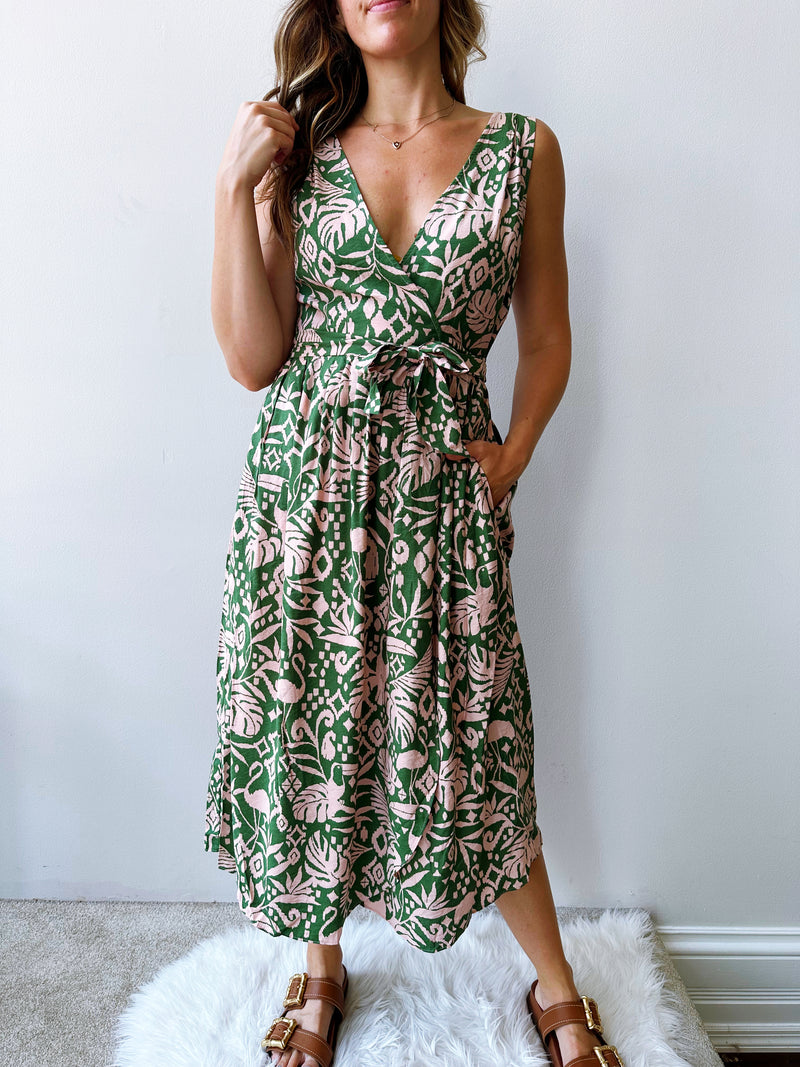 Summer Carnival Wrap Dress