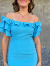 Sky Blue Mini Dress