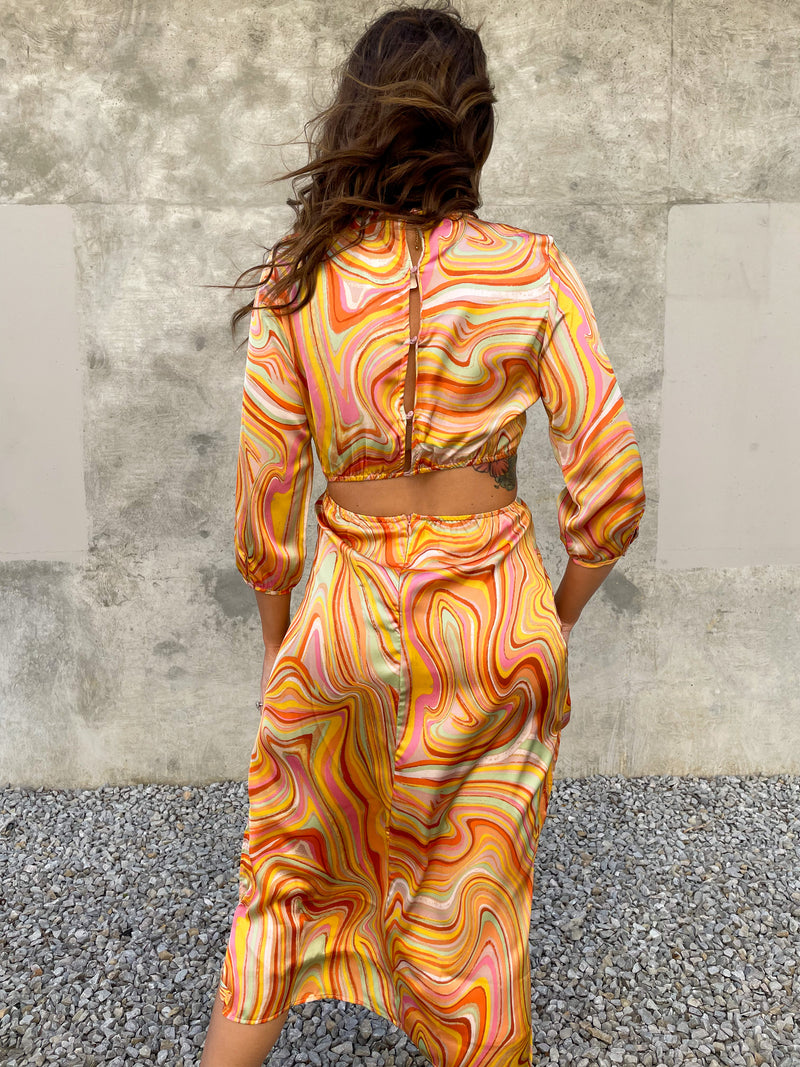 Marble Magic Midi Dress