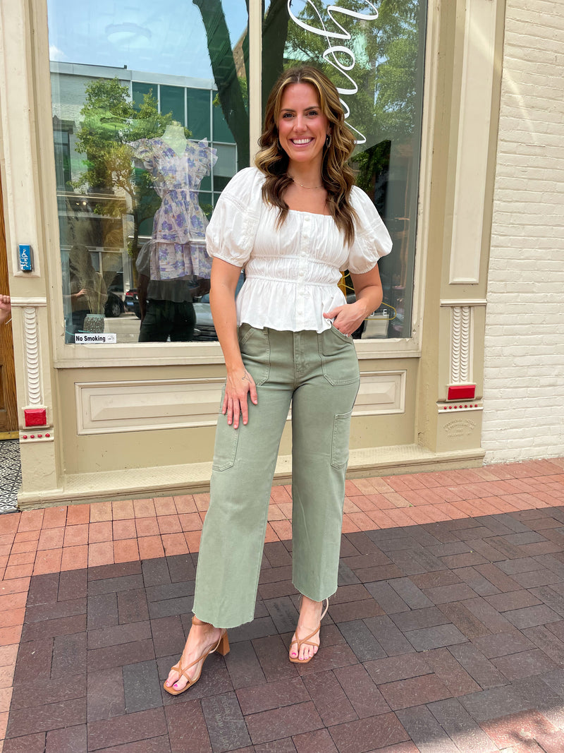 Utility Straight Leg Jean in Bay Leaf