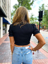Poplin Smocked Blouse