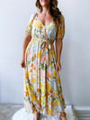 Fairy Puff Sleeve Midi Dress