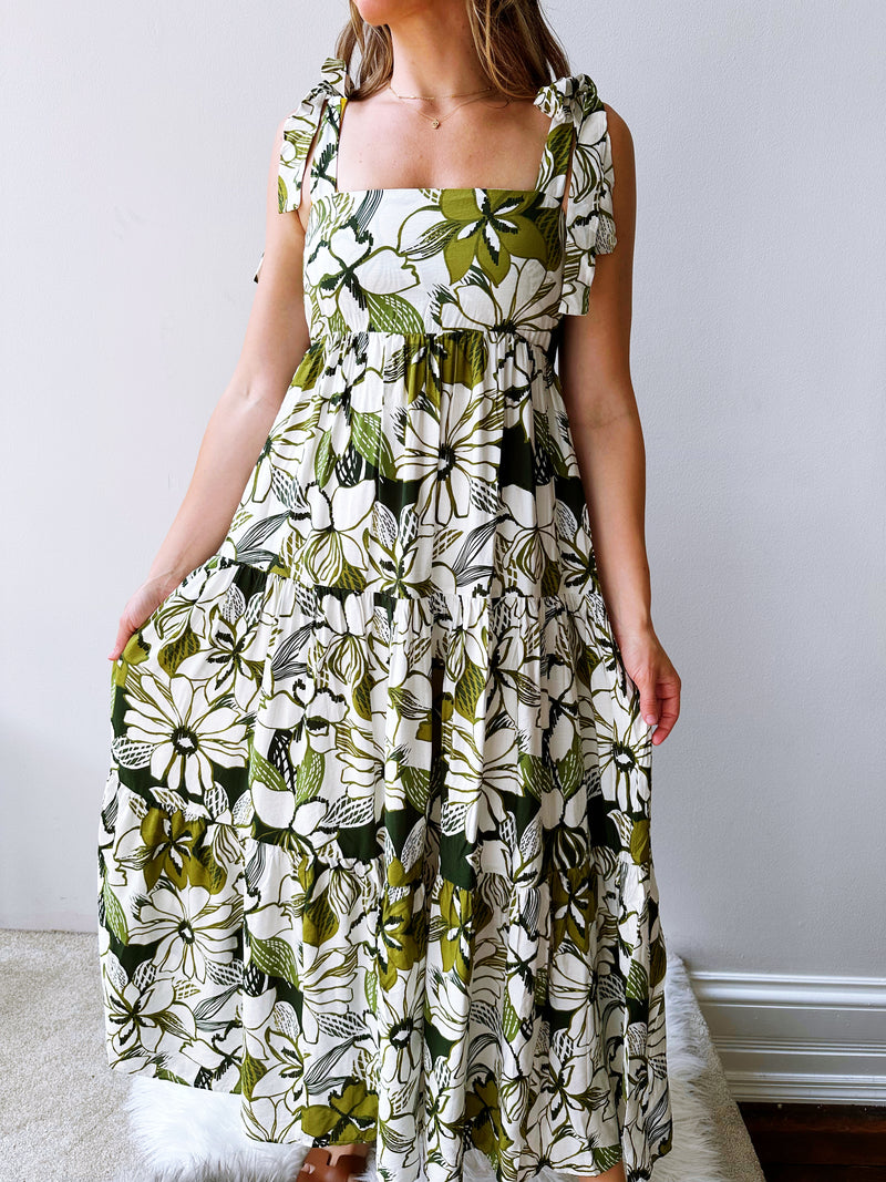Greenery Garden Maxi Dress