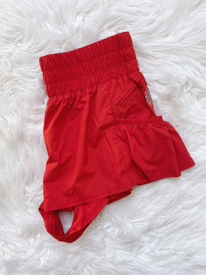 Get Your Flirt on Short in Maraschino Red