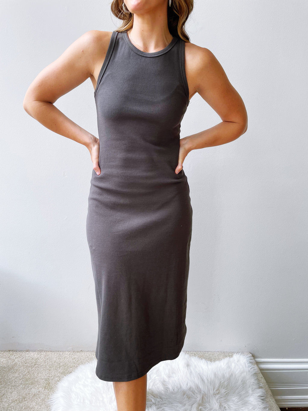 Ivette Dress in Charcoal