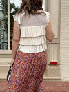 Bad Romance Tiered Tank in Ivory