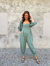Lotta Love Romper in Washed Army