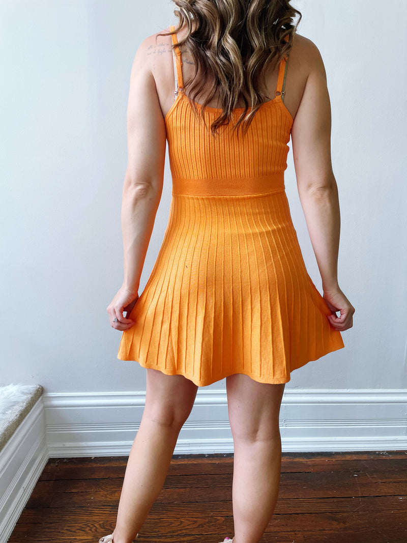 Mandarin Sweater Mini Dress