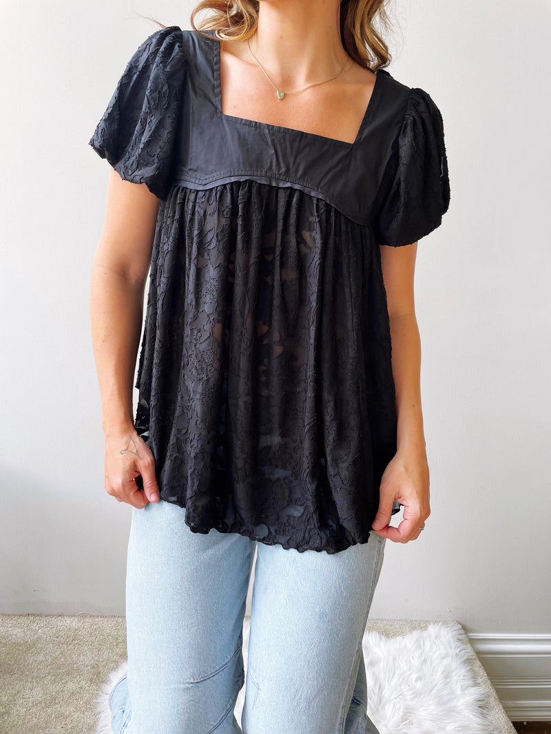 Sunrise To Sunset Blouse in Washed Black