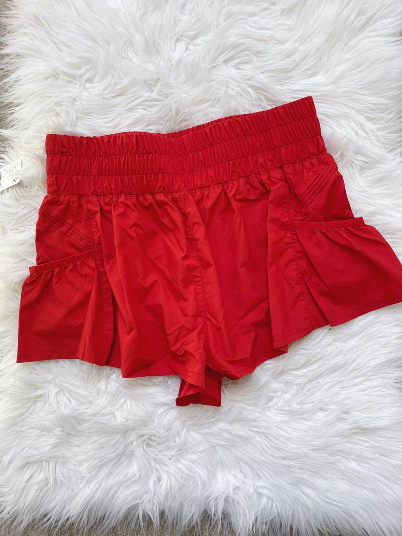 Get Your Flirt on Short in Maraschino Red