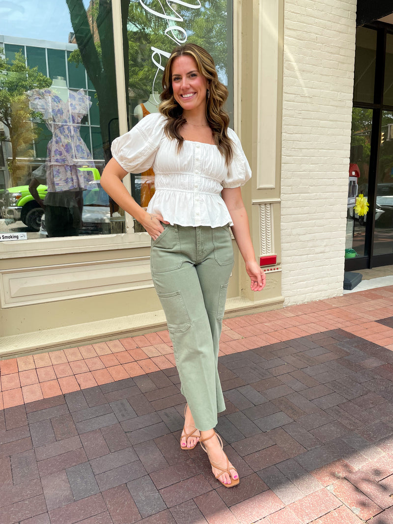 Utility Straight Leg Jean in Bay Leaf