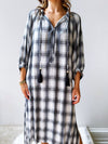 Plaid Tunic Midi Dress