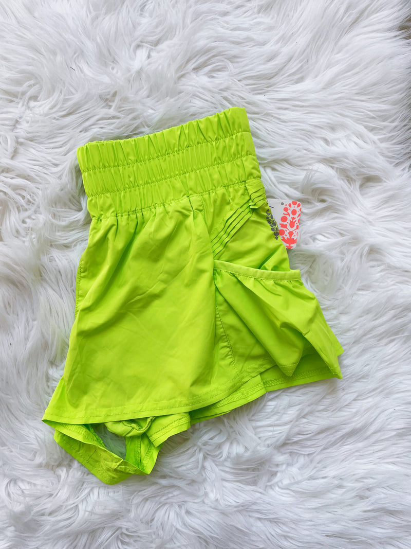 Get Your Flirt on Short in Disco Lime