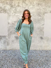 Lotta Love Romper in Washed Army
