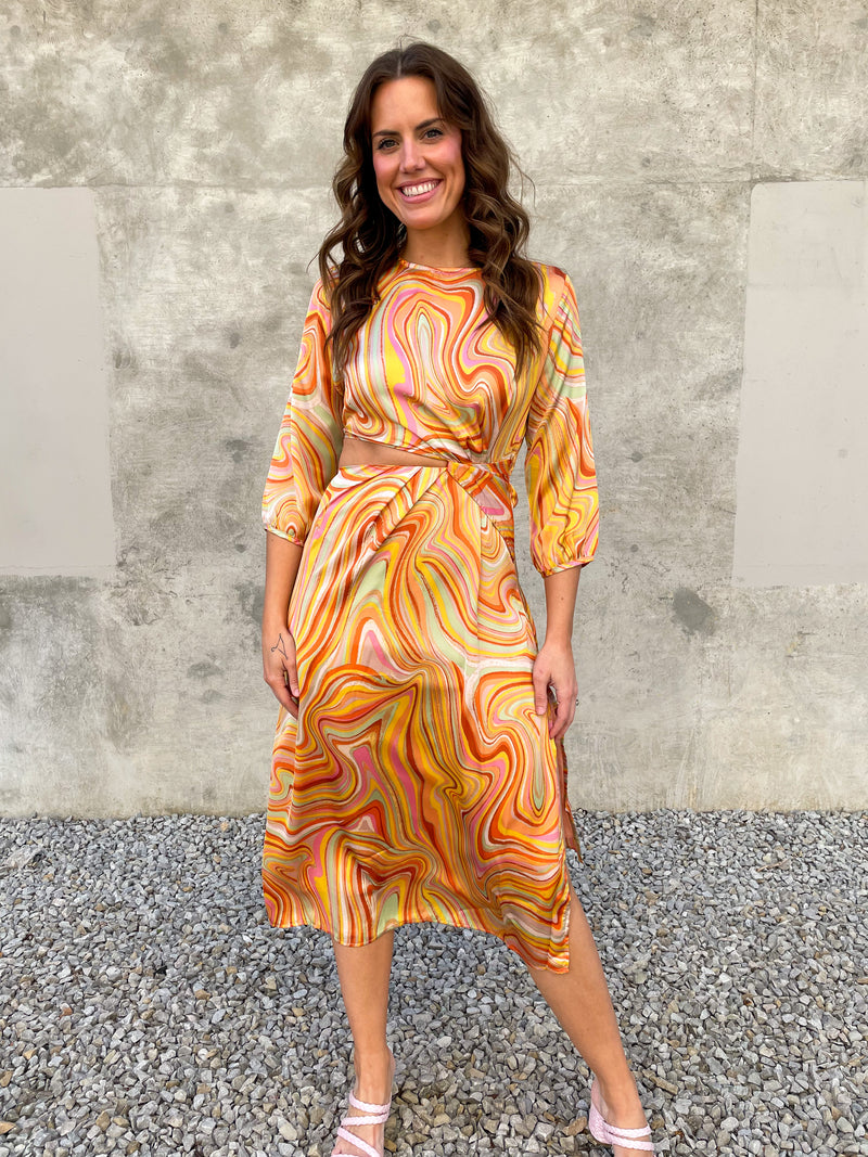Marble Magic Midi Dress