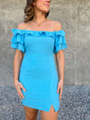 Sky Blue Mini Dress
