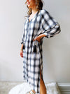 Plaid Tunic Midi Dress