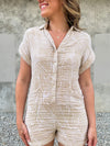 Tropics Button Front Romper