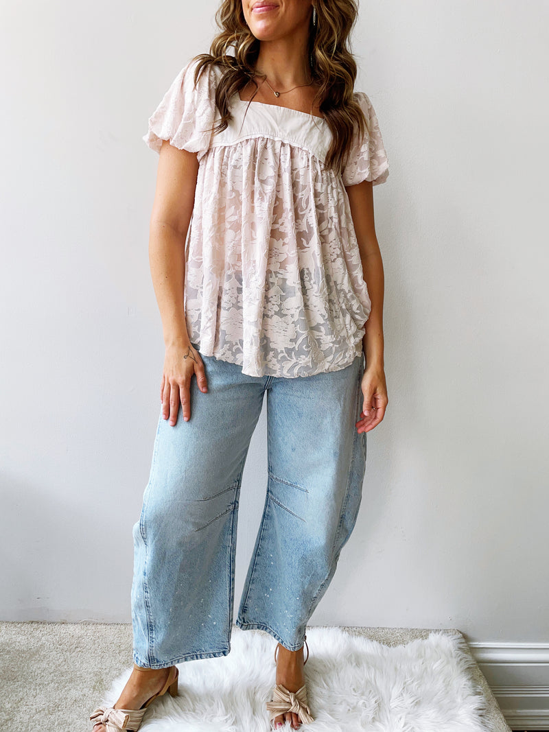 Sunrise To Sunset Blouse in Champagne