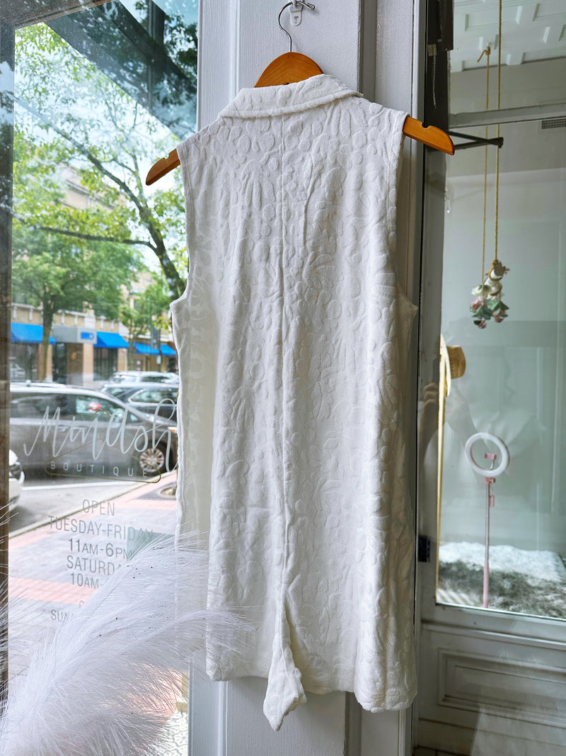 Cabo Terry Romper in White