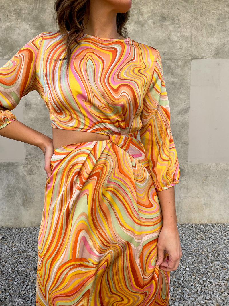 Marble Magic Midi Dress