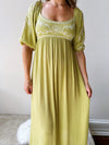 Kiwi Embroidered Midi Dress