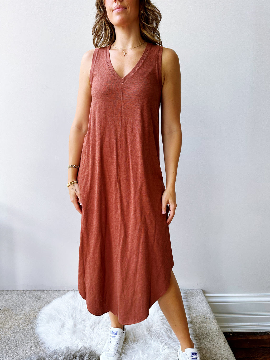 Reverie Slub Midi in Rosewood