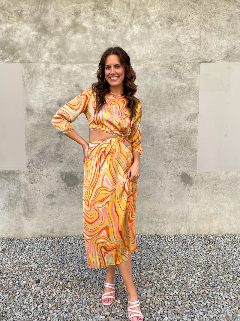 Marble Magic Midi Dress