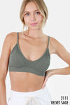 Ribbed V-Neck Bralette