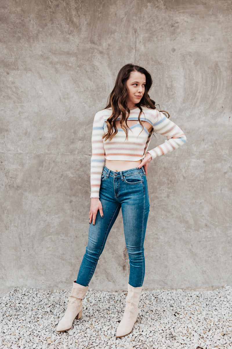 Striped Bolero Sweater