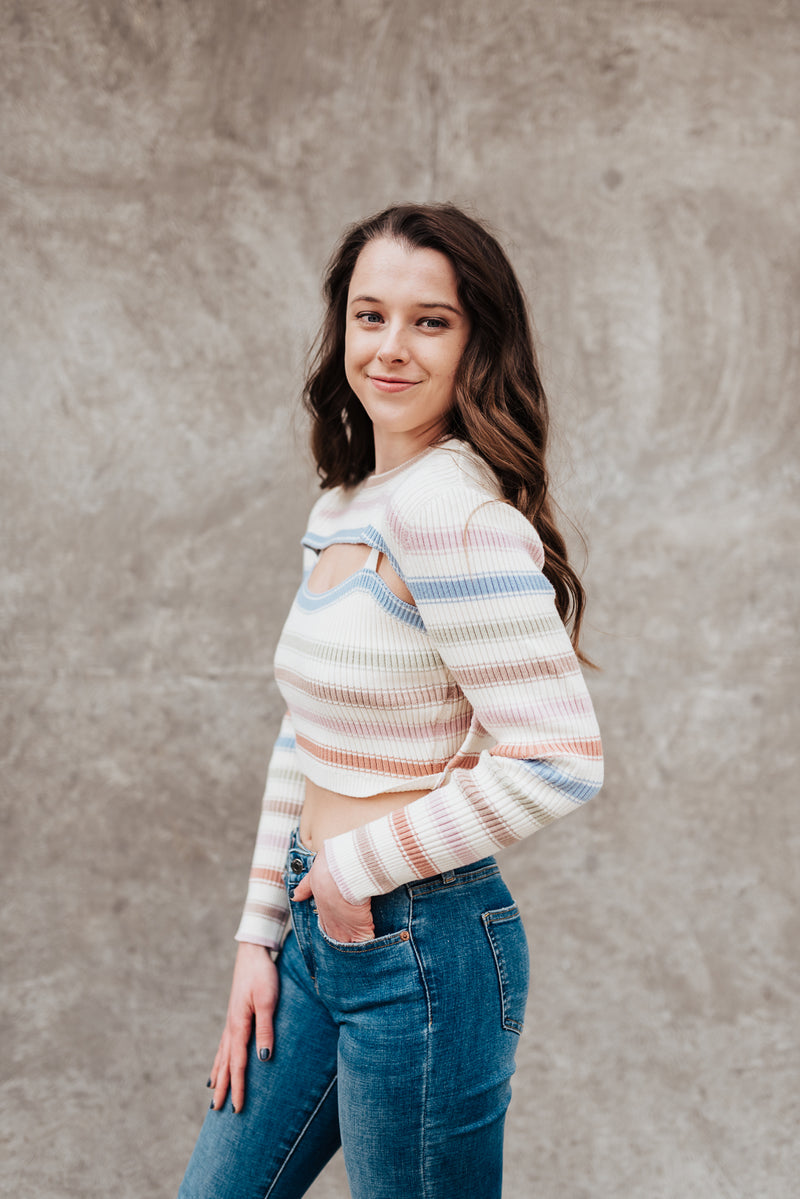 Striped Bolero Sweater