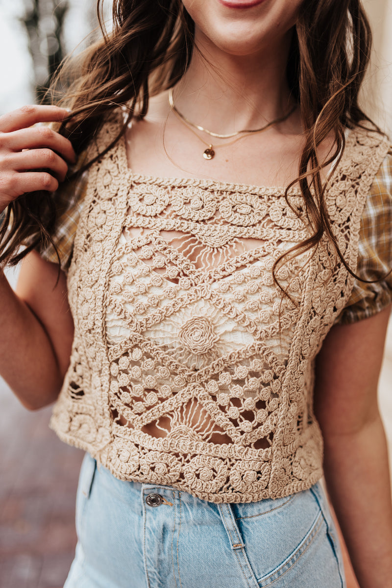 70s Babe Crochet Crop