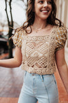 70s Babe Crochet Crop