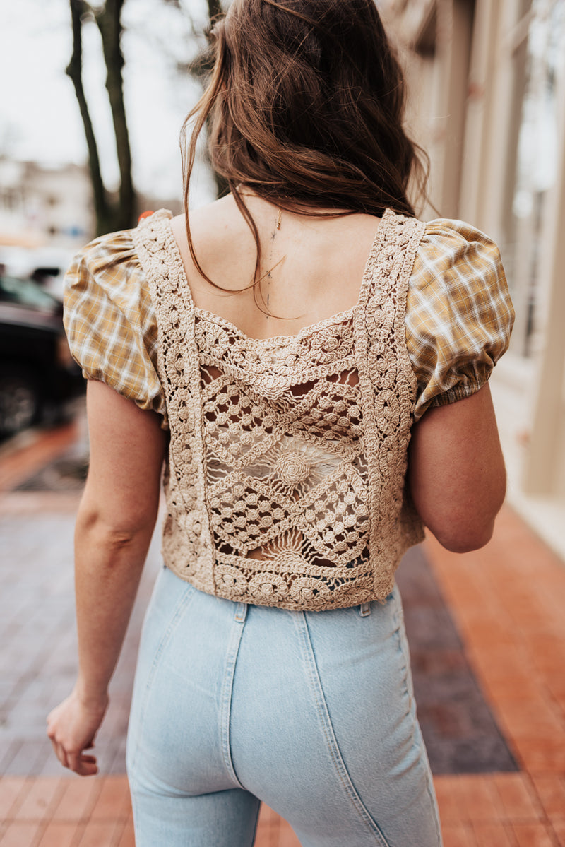 70s Babe Crochet Crop