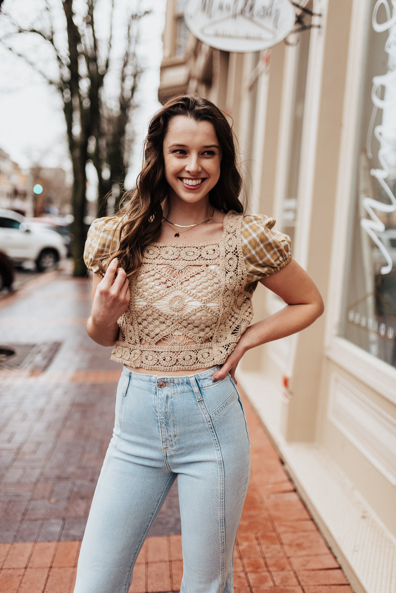 70s Babe Crochet Crop