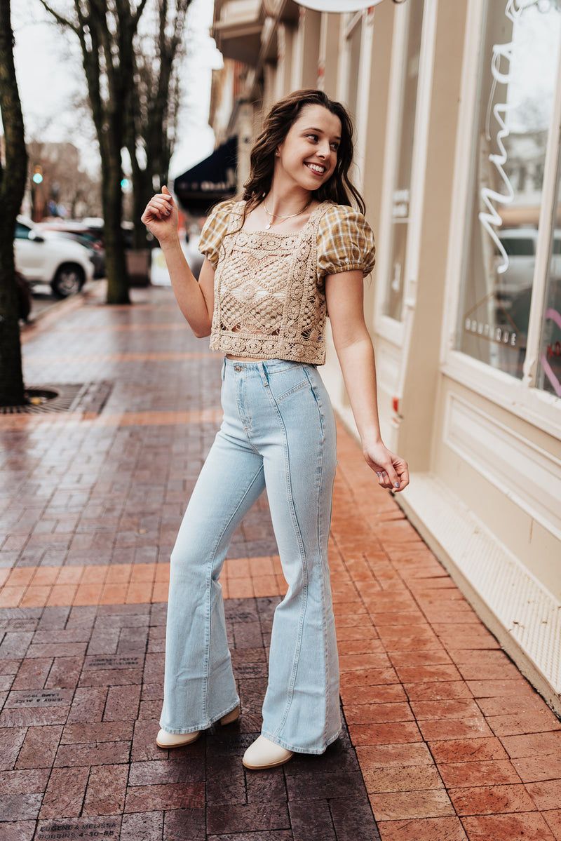 70s Babe Crochet Crop