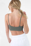 Ribbed V-Neck Bralette