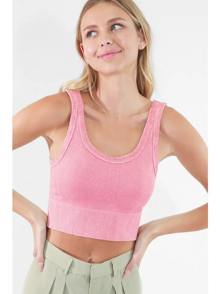 Spring Reversible Herringbone Crop