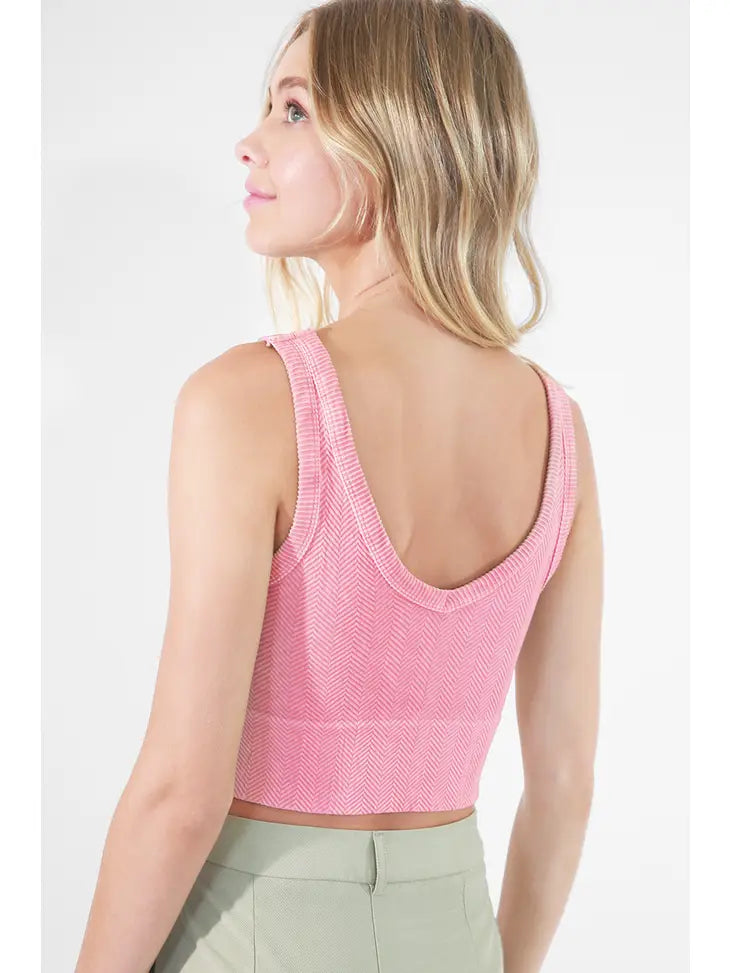Spring Reversible Herringbone Crop