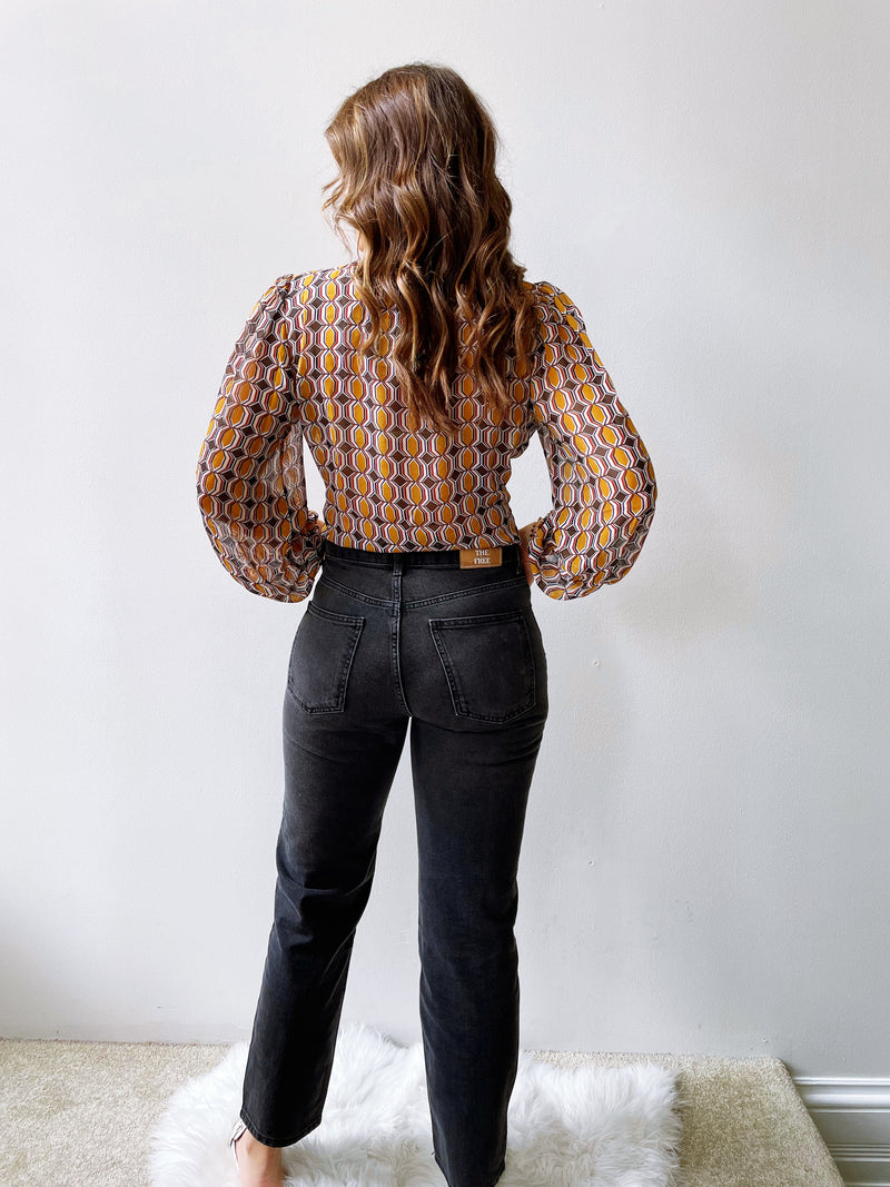 Groovy Tie Front Blouse