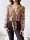 Groovy Tie Front Blouse