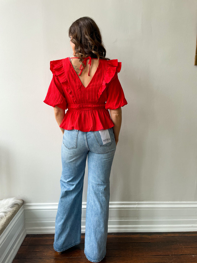 Raven Peplum Top
