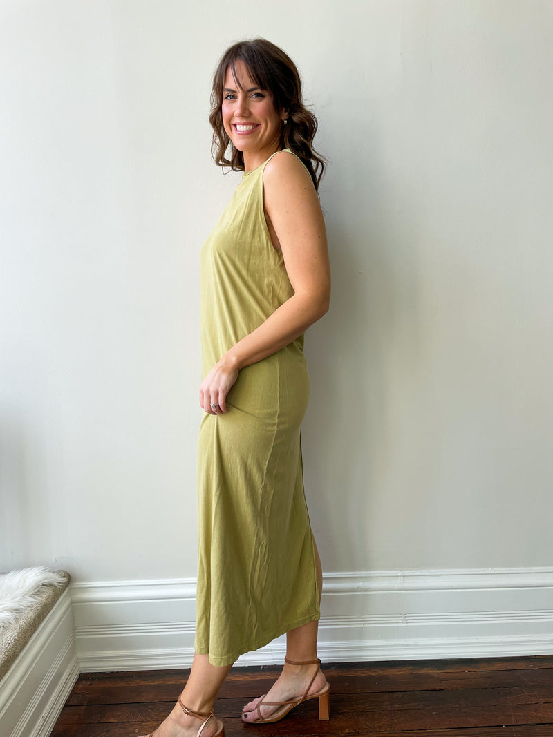 Gigi Vintage Wash Seamed Maxi Dress