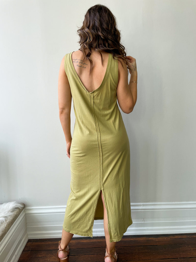 Gigi Vintage Wash Seamed Maxi Dress