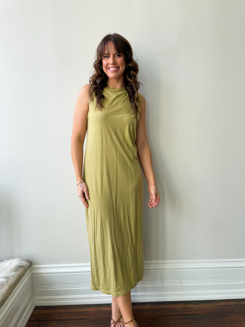 Gigi Vintage Wash Seamed Maxi Dress