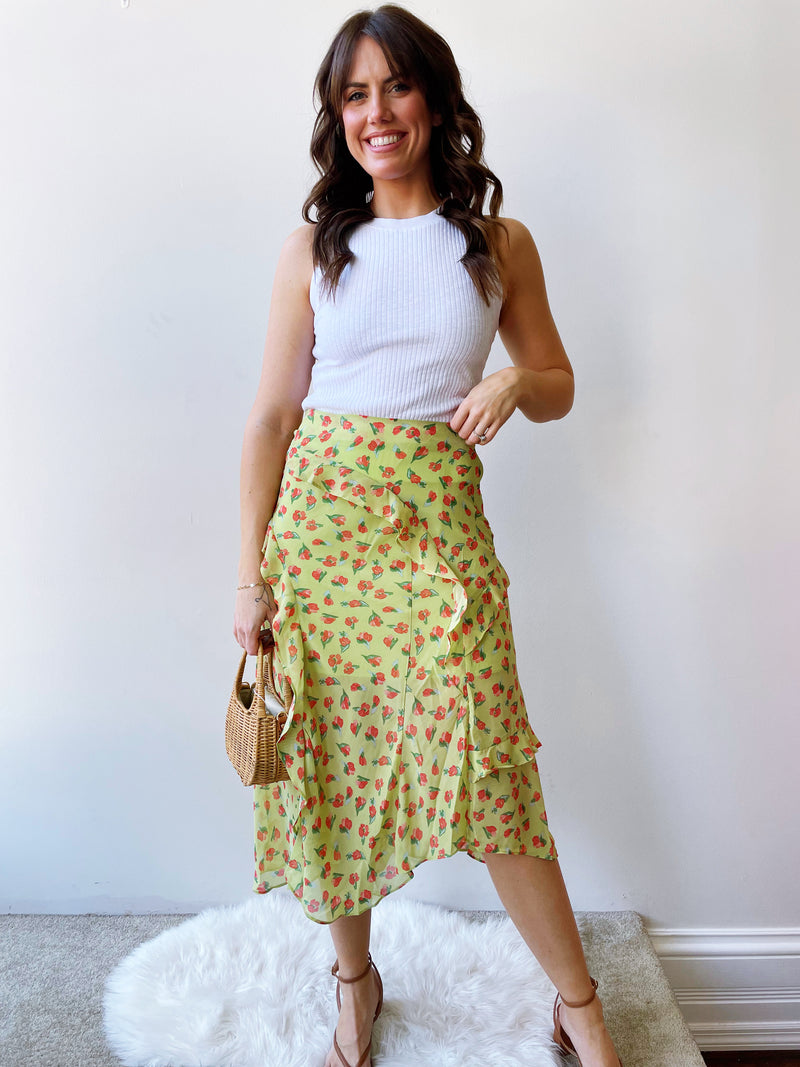 Fresh Cut Midi Skirt