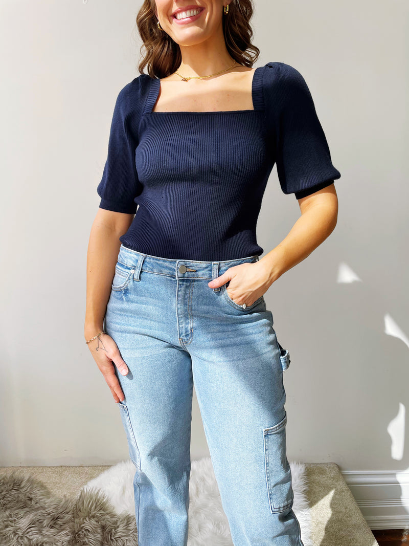 Sibyl Short Sleeve Sweater Top