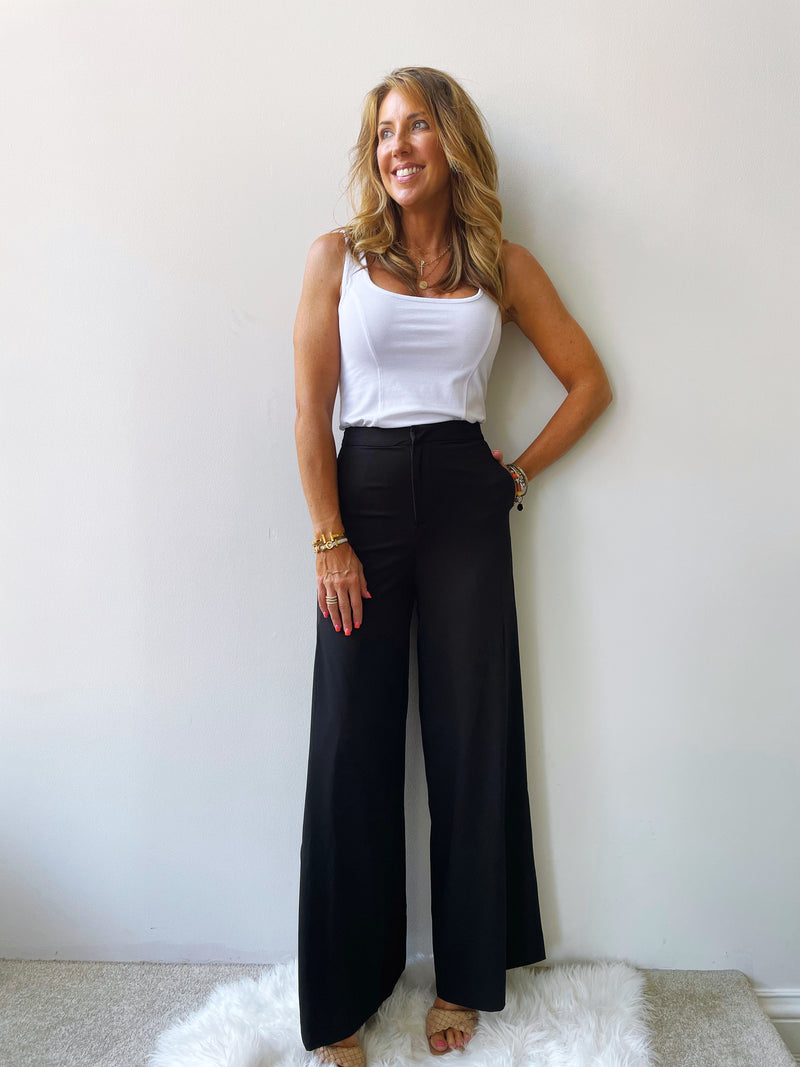 Wide Leg Pleated Trouser