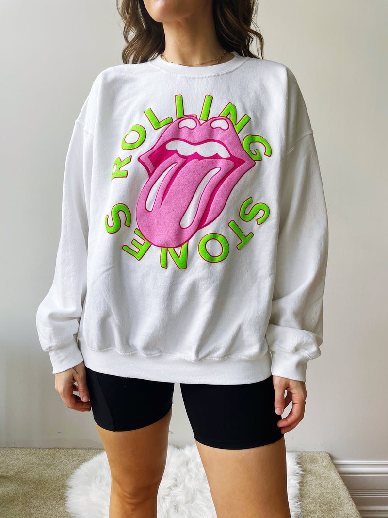 Rolling Stones Neon Puff Pullover